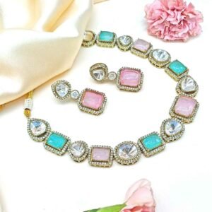 Moissanite with Doublet Necklace set