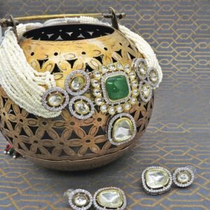 Polki with green Choker set