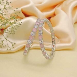 Silver tone AD Bangles