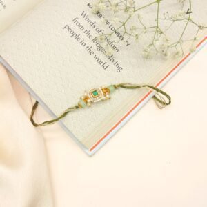 Emerald Green Stone Bhaiya Rakhi