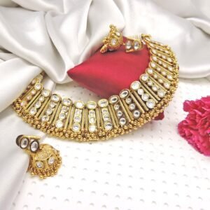 Kundan gold-plated choker set