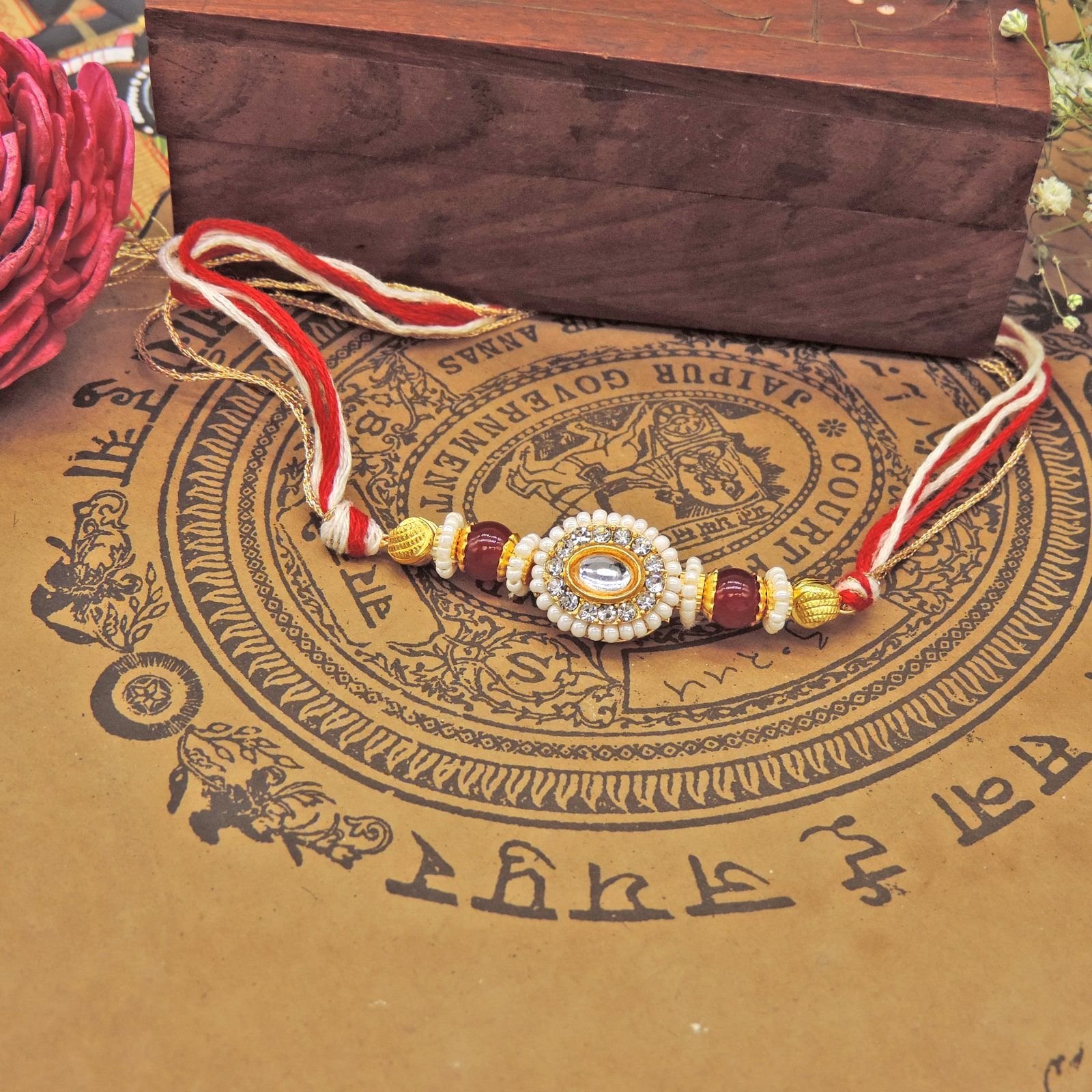 Pearl Halo Rakhi