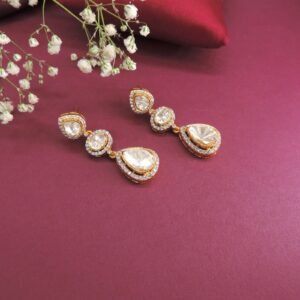 Teardrop Moissanite danglers