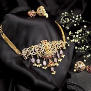 Lakshmi Temple Choker with AD Stones