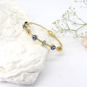 18K Gold-Plated Evil Eye Charm Bracelet