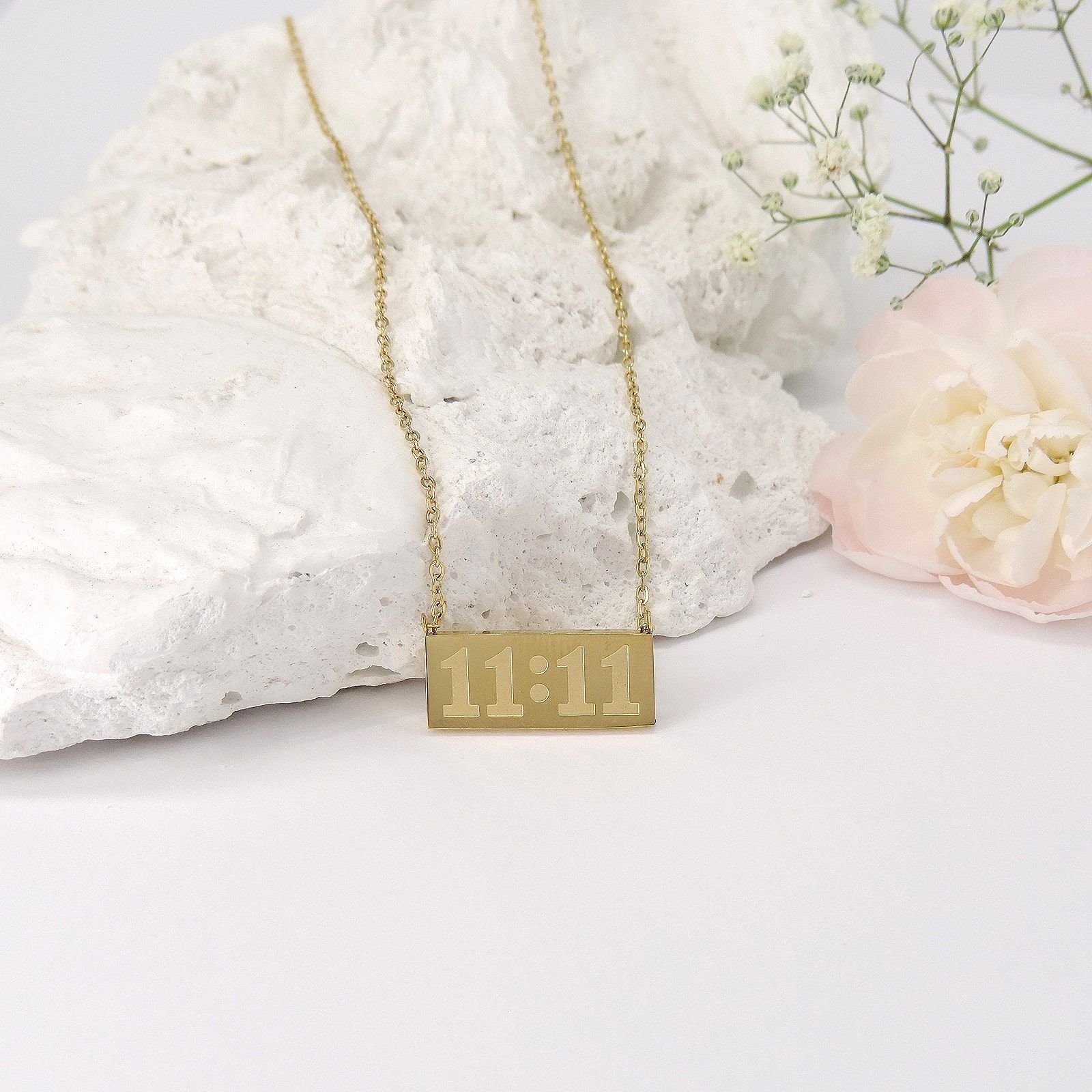 18K Gold-Plated “11:11” Angel Number Necklace