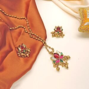 Lotus Pendant Necklace Set